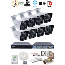 8 Kameralı Güvenlik Kamerası Seti - Kdj-8s-6al-kk-p
