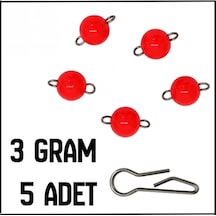 Uyguna-yakala 5 Adet -3 Gram Uv Turuncu Mafsallı Kurşun -hareketli İğne Kurşunu-1003org