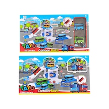 Dev Boy Kaydıraklı Tayo Otopark Seti 2 Otobüs 44 Cm. Diğer