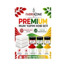 Premium Mum Yapım Hobi Seti - Parafin Wax 250 Gr - 3'lü Toz Mum Boyası Seti - Kırmızı, Yeşil, Sarı Bkfabpw2503kysr Karışık