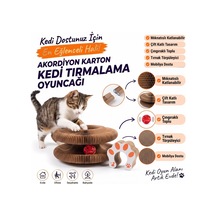 Buffer Akordiyon Karton Kedi Tırmalama Oyuncağı Mıknatıslı Katlanabilir Etkileşimli Kedi Oyuncağı,pençe