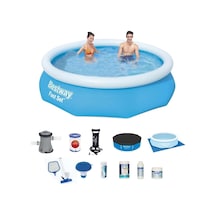 Bestway BW528 Büyük Şişme Havuz Seti 244 x 61 CM Çok Renkli