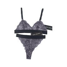 Deep Secret Gri Full Dantel Bralet Takım Ds20095brt 001