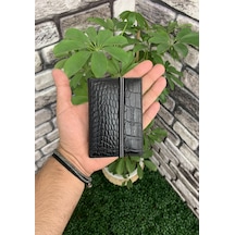 Guard Leather Guard Siyah Croco Desenli Lastikli Spor Kartlık Çok Renkli