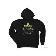 Overkill Band Siyah Kapşonlu Sweatshirt Hoodie Siyah