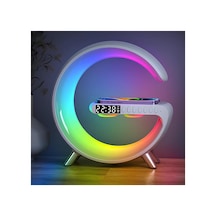 4 Adet Masa Lambası Çok Fonksiyonlu Kablosuz Şarjlı Led Lamba, Telefon Şarj, Bluetooth Hoparlör Ve Alarm Saat, Desk Lamp Saati