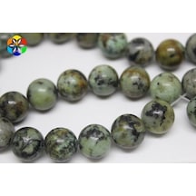 Yasamtohumu Afrika Turkuazı Taşı Yarım Dizi 10 MM 18 CM Çok Renkli