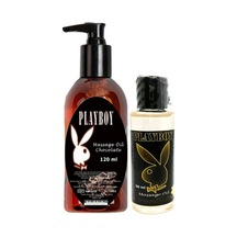 Playboy Aromaterapi Çikolata Massage Oil 120 Ml + Vanilya Aromalı Massage Vücut Masaj Yağı 50 Ml