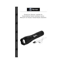 Premium Seyyar Lamba Ev Aydınlatma Gece Lambası Uzun Menzilli El Feneri Powerbank Özellikli Çok Renkli