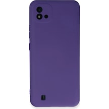 Newface - 345 - Realme C11 2021 Kılıf Nano İçi Kadife Silikon - Lvsqvr - - Mor