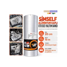 Simself Alüminyum Kaplı Oto Ses Yalıtım Bantı 20cm X 10mt Bant Marketim