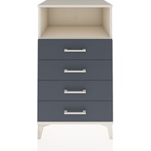 Hyperion Komodin Tek Raflı 4 Çekmeceli 60x44x106 Aytaşı-antrasit Aytaşı