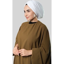 Hürrem Bone Beyaz Drapeli Salaş Tesettür Bone Sandy Büzgülü 2315 42 Beyaz
