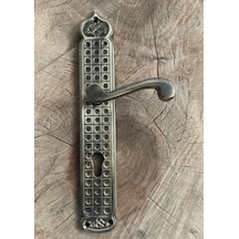 Antik Kapı Kolu Pirinç Yale Antik Kapı Kolu El Yapımı Sarı Pirinç