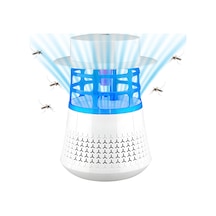 Vkemall Usb Girişli 7led Mor Işıklı Elektrikli Sinek Öldürücü, 360 İç/harici Kullanım, 20-80m² Çap, Yumuşak Fan, Hamile/bebe Uygun, Beyaz