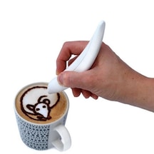 Elektrikli Latte Sanat Kalem Kahve Kek Kalem Pasta Araçları Beyaz