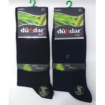 Dündar Plus 5602 Erkek Bambu Likralı Çorap 6 Siyah 6 Lacivert 12 Adet 001
