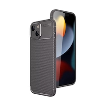 Newface Apple Uyumlu iPhone 15 Kılıf Auto Focus Karbon Kapak - Gri