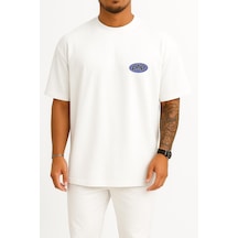 Bahriyeli Collection Oversize Php Logo Cep Tasarımlı Unisex T-shirt Beyaz