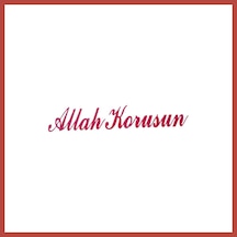Bezos Allah Korusun Yazılı Oto Sticker Kırmızı 14x3cm Erdotıca Standart