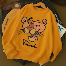 Benroma Pink Baskılı Unisex Sweatshırt Sarı
