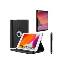 Apple  Uyumlu iPad 10.2 Inç 9.nesil 360 Dönebilen Tablet Kılıfı + Ekran Koruyucu + Dokunmatik Kalem