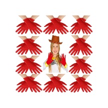 Kırmızı Renk Likralı 23 Nisan 29 Ekim 19 Mayıs Gösteri Bando Eldiveni 10 Çift 20 Adet