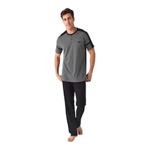 Mod Collection Sıfır Yaka Kısa Kol Erkek Pijama Takım