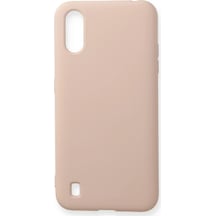 Newface - 132 - Samsung Galaxy Uyumlu A01 Kılıf Nano İçi Kadife Silikon - Novapazr - - Pudra