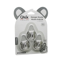 3pcs Koala Askı Şeffaf Askı Yapışkanlı Montaj 5468 Çok Renkli