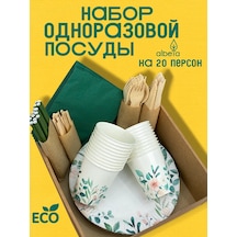 Albeta Tek Kullanımlık Tabak Takımı 20 Parça Parti Kişisi 139226618 100 adet