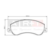 Art-balata On Fren Balatası Transıt V348 06 14 A.ceker 11 / Vw Amarok 2.0tdı 10 Fişli A03.1954 6c112k021b9a 1371402 2h0698151