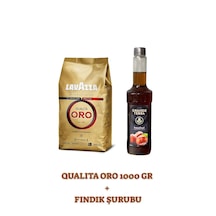 Lavazza Qualità Oro Kahve Çekirdeği 1000 Gr Ve Grande Terra Fındık Şurubu 750 Ml Seti Çekirdek