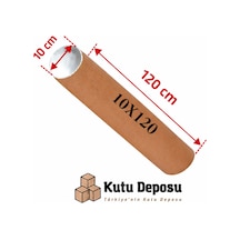 10x120 Cm Kapaklı Silindir Postüp Rulo Gönderi Kutusu 5 Adet