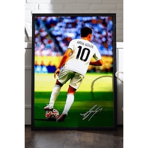 Arda Güler Siyah Ahşap Çerçeveli Poster, Dekoratif Futbol Real Madrid Duvar Tablosu