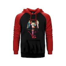Stranger Things Team Kırmızı Reglan Kol Kapşonlu Sweatshirt Kırmızı