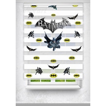 Batman Baskılı Çocuk Odası Perdesi - Dijital Baskılı Zebra Stor Perde Çok Renkli
