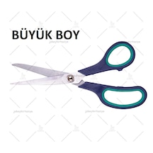 Ofis Tipi Kauçuk Saplı Büyük Boy Kesim Makası 7,5"inç / 19.cm