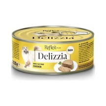 Reflex Plus Delizzia / Kıyılmış Tavuklu Yetişkin Kedi Maması 85g