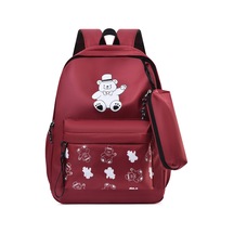 Jzcat Karikatür Baskı Büyük Kapasiteli Sırt Çantası-kırmızı