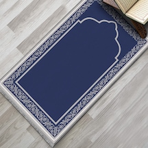 Evaşk Namazlık Dokuma Halı Kaymaz Muslumana Seccade80 x 130 Lacivert EVASK801D66