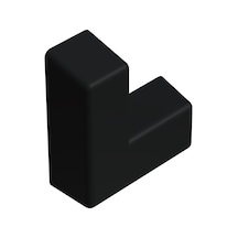 Cateksss 50x50x13mm Alt Köşe - 18 Li Paket Siyah