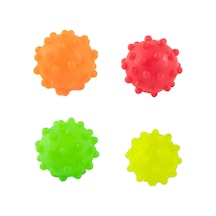 Top Oyuncak Işıklı Sesli Oyun Sevimli Oyun Topu Dörtlü Set 6 Cm