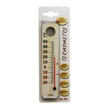 Celsi-203 Küçük 3.5 X 15cm Ahşap Derece İç / Dış Oda Termometresi Kurşun Ve Civa İçermez