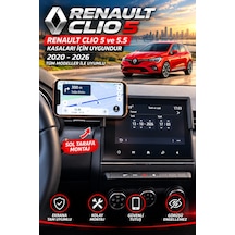 Renault Clio 5, 5.5 Uyumlu Araca Özel Magsafe Telefon Tutacagı 2020-2026 Model Soldan Aparatlı