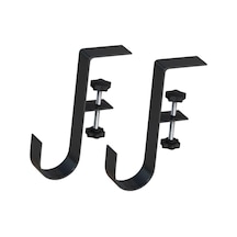 Suntek Yemek Masası Yatak Odası Çanta Askı Kancası Siyah 2 Parça Çok Renkli