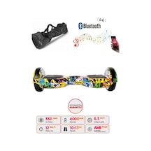 Citymate Elektrikli Kaykay Hoverboard Bluetooth Hoparlörlü 6.5 İnç Grafiti D01 +Çanta