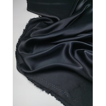 Siyah Saten Viskon 140x330cm-10706 Siyah