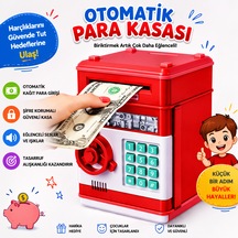 Elektronik Şifreli Para Kasası Otomatik Para Çeken, Sesli & Işıklı Çocuk Kumbarası
