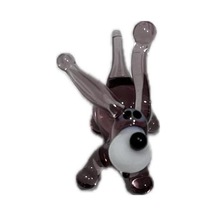 El Yapımı Mini Murano Cam Köpek Biblo A173-01
